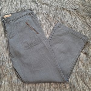 Cabela's Casuals Gray Canvas Jeans Zipper Reg